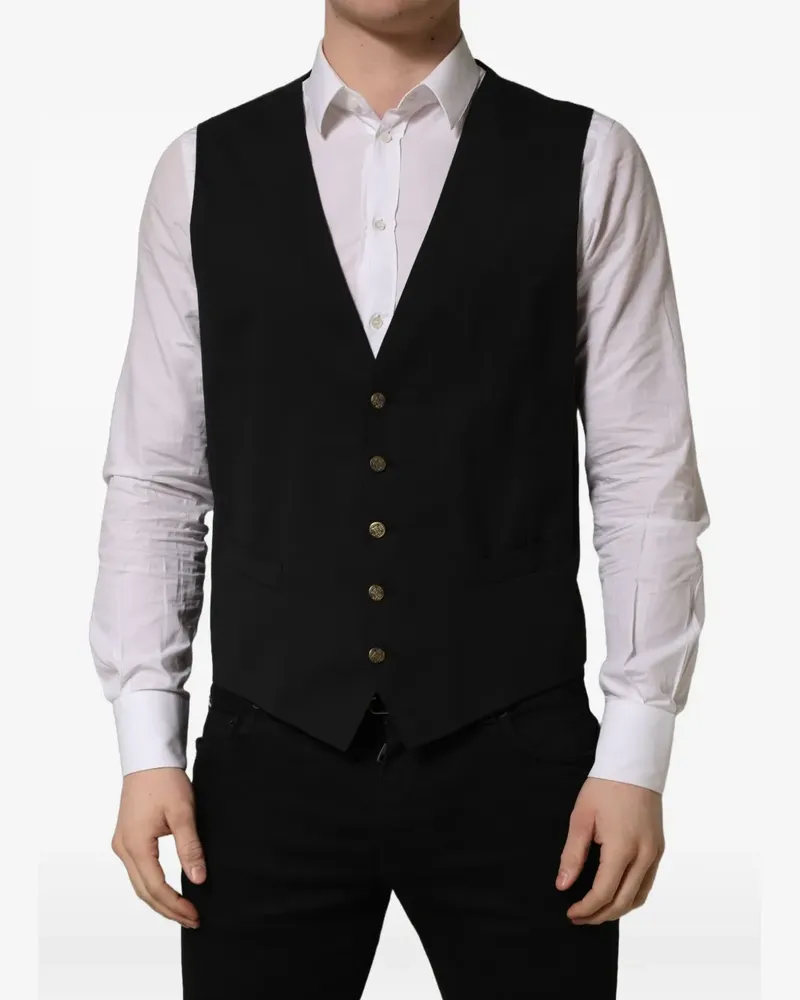 Dolce & Gabbana single-breasted waistcoat - Schwarz Schwarz