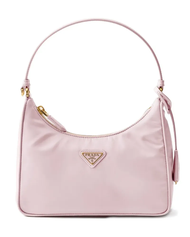 Prada mini Re-Edition 2005 triangle-logo tote bag - Rosa Rosa