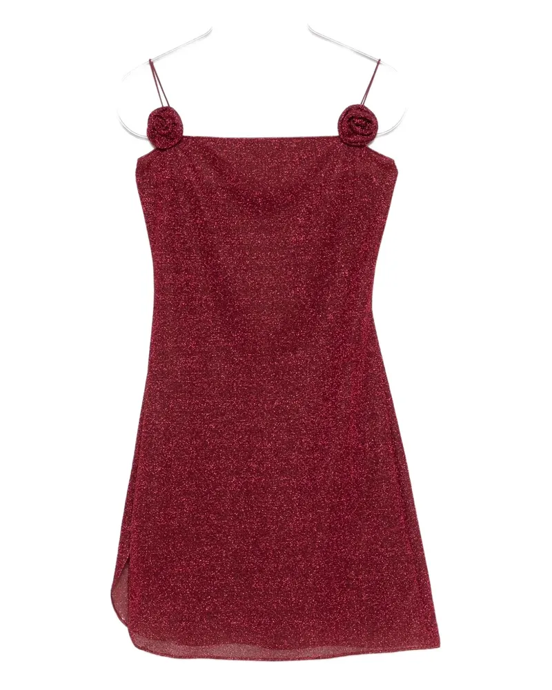 Oséree Minikleid mit Rosenapplikation - Rot Rot