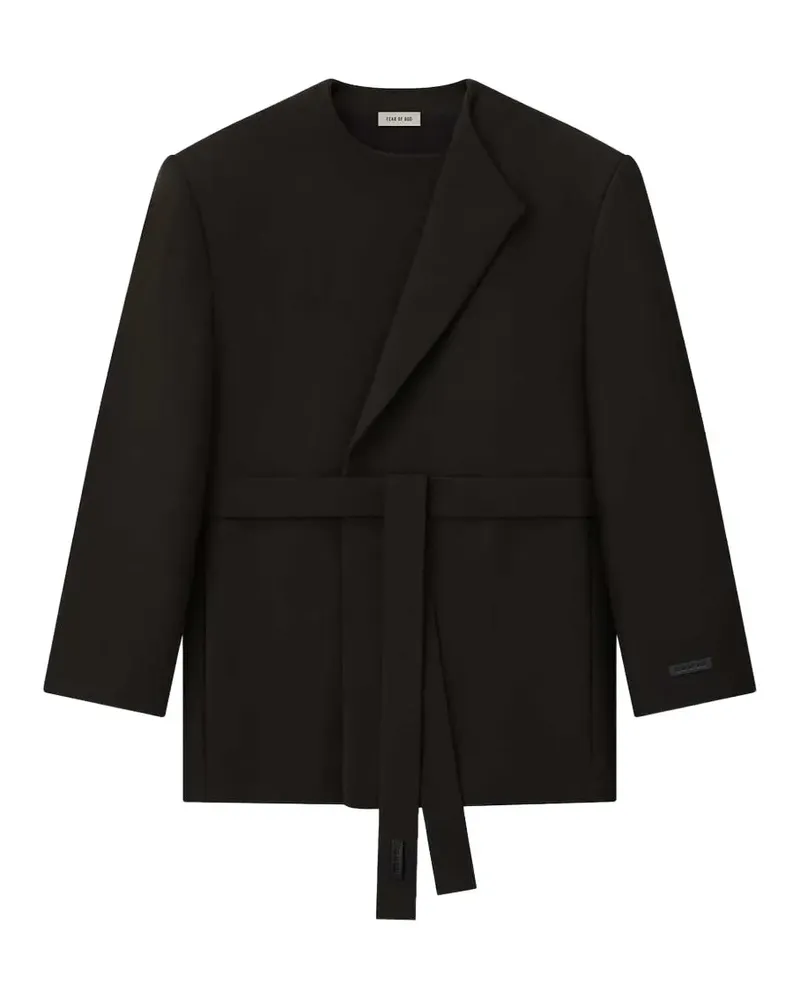 Fear of God double-weave belted jacket - Braun Braun