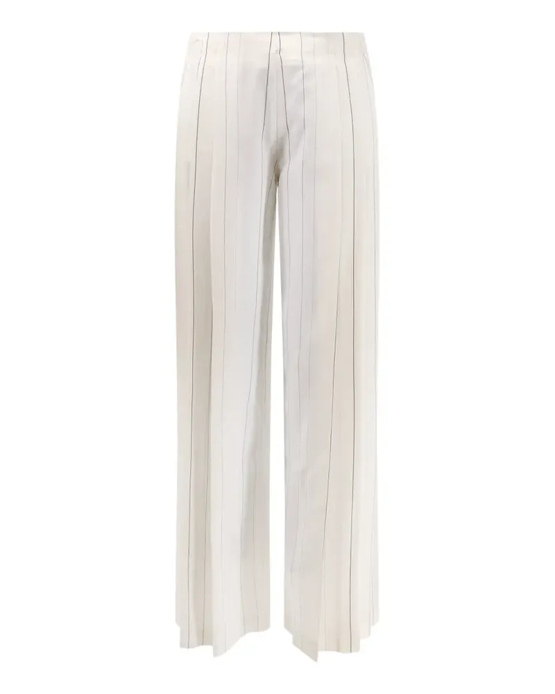 Semicouture Gestreifte Palazzohose - Nude Nude