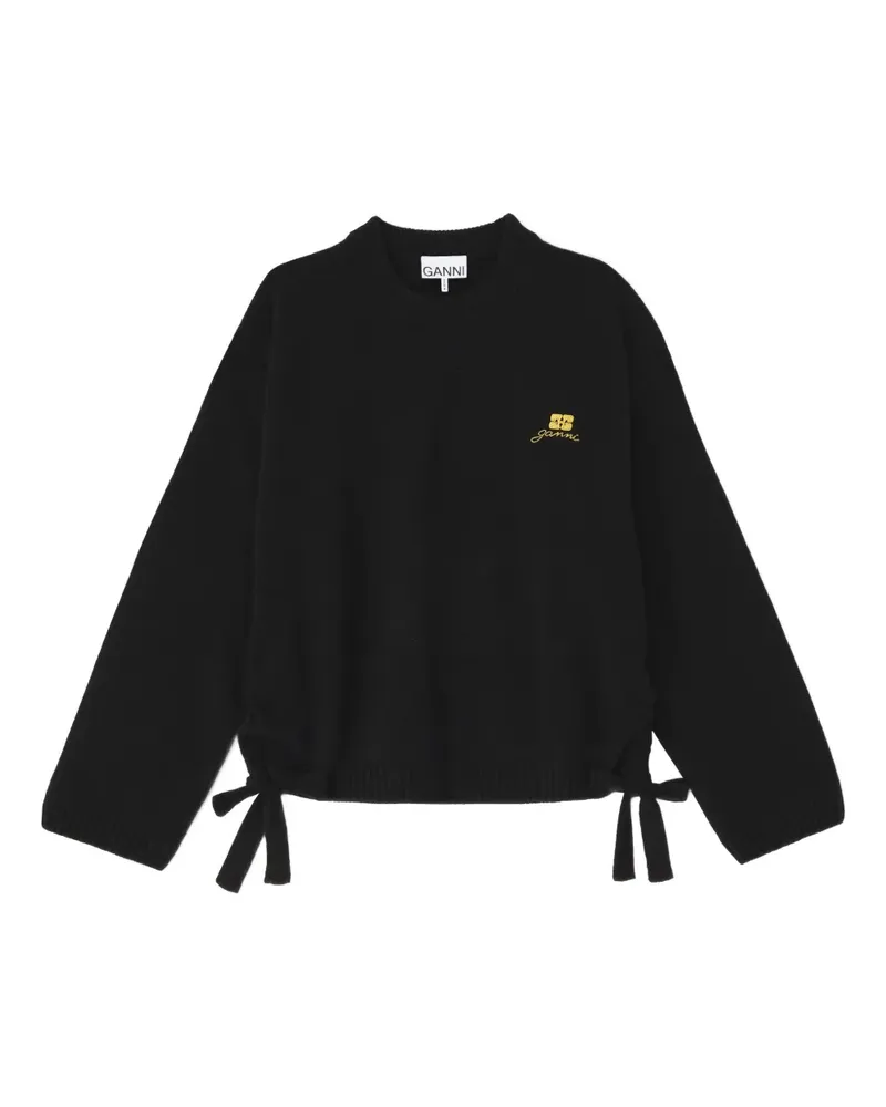 Ganni Pullover mit Schnürung - Schwarz Schwarz