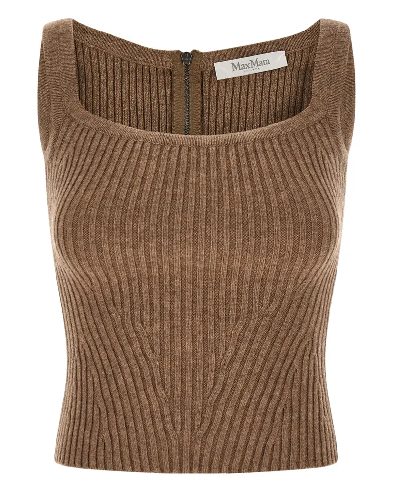 Max Mara Geripptes Aretusa Tanktop - Braun Braun