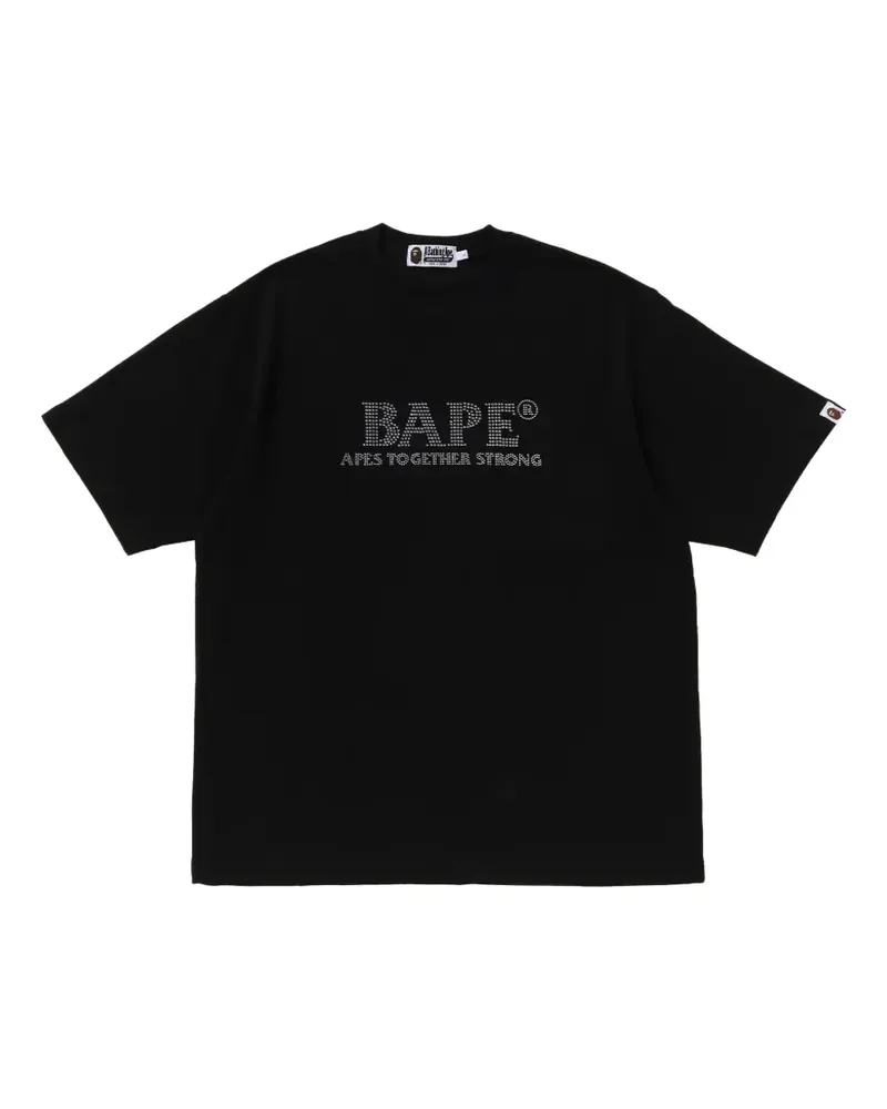 BAPE T-Shirt mit Logo-Verzierung - Schwarz Schwarz
