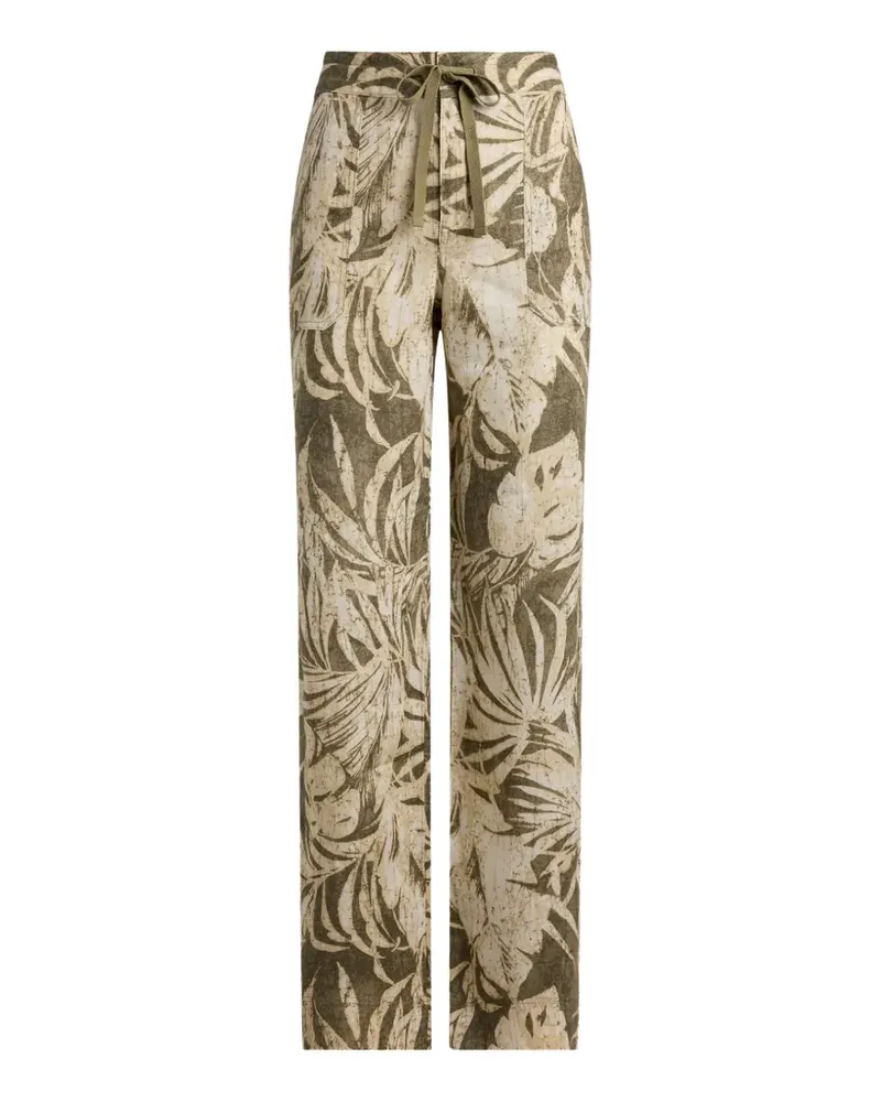 Ralph Lauren Leinenhose mit Palmen-Print - Nude Nude