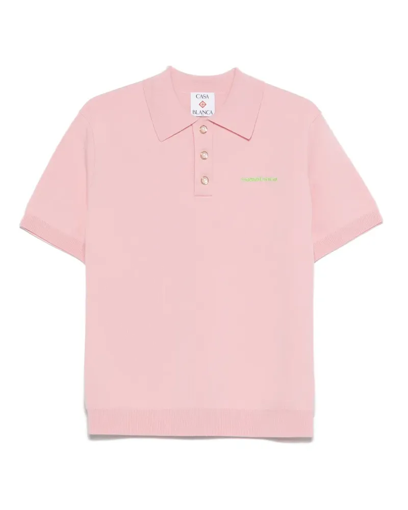 Casablanca Paris double-face polo top - Rosa Rosa