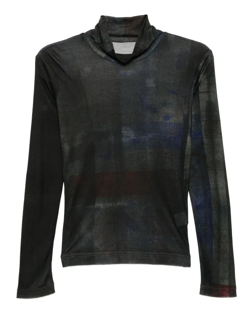 Yohji Yamamoto T-Shirt mit Print - Schwarz Schwarz