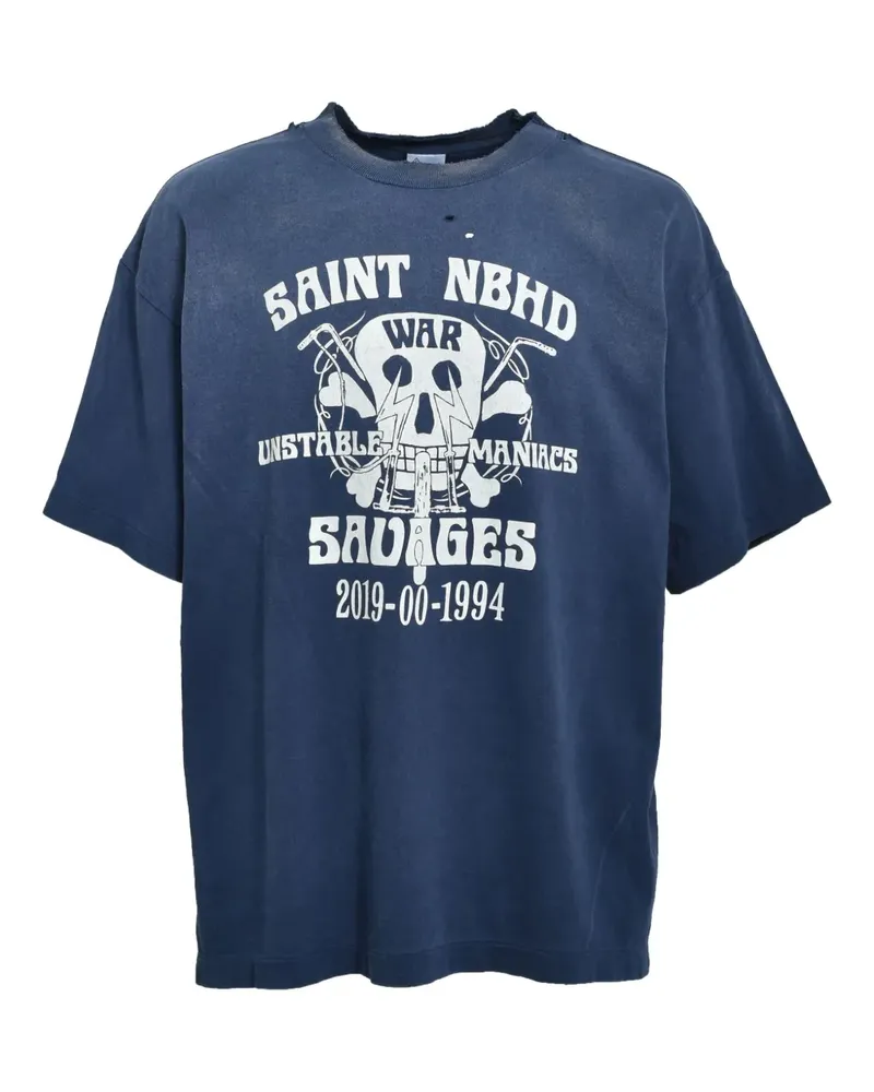 SAINT MXXXXXX T-Shirt mit grafischem Print - NVY Nvy