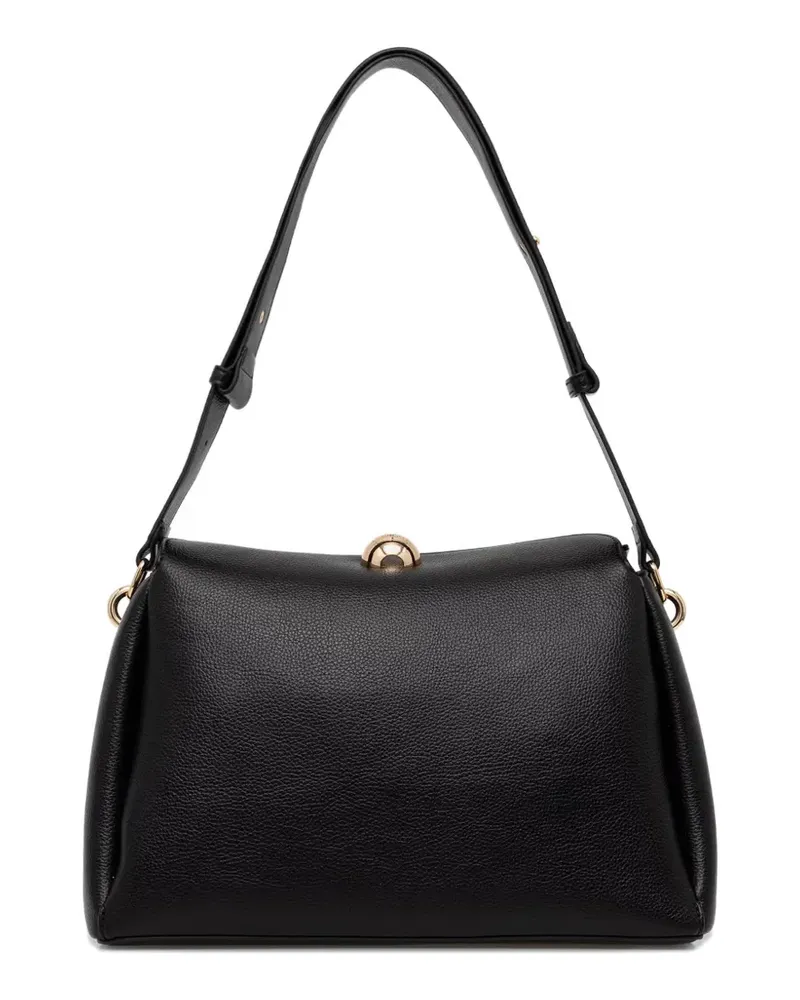 Twin-Set Strukturierte Schultertasche - Schwarz Schwarz