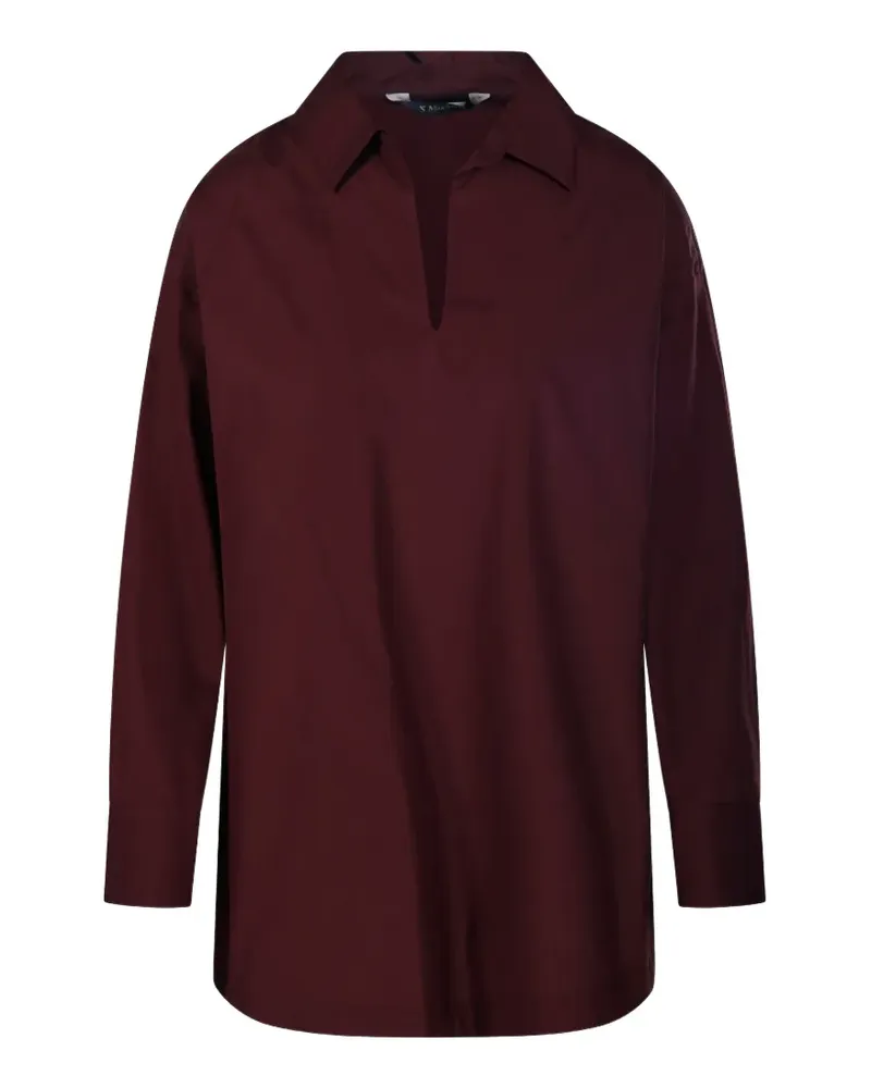 Max Mara V-neck long-sleeve blouse - Rot Rot