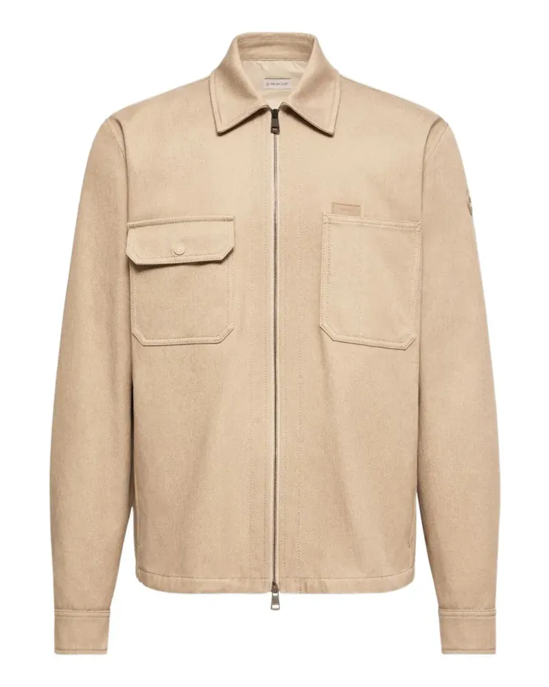 Moncler Hemdjacke mit Brusttasche - Nude Nude