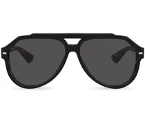 Lusso Sartoriale Pilotenbrille - Schwarz