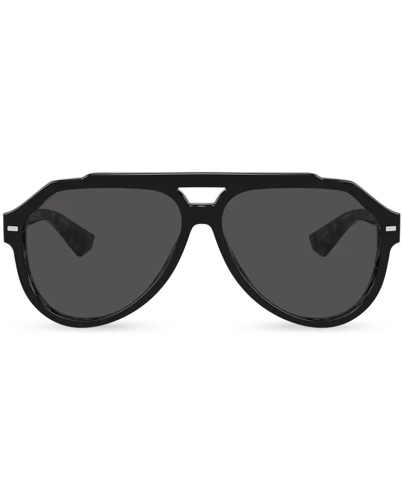 Dolce & Gabbana Lusso Sartoriale Pilotenbrille - Schwarz Schwarz
