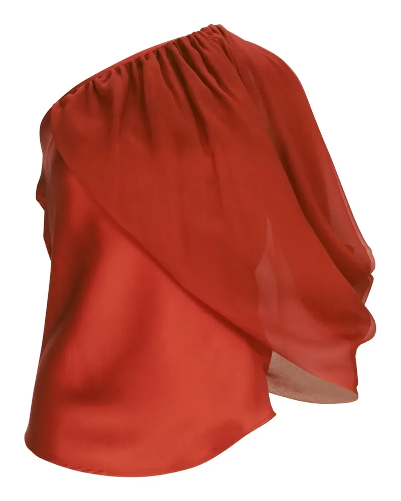 Silvia Tcherassi Asymmetrische Adil Bluse mit Drapierung - Rot Rot