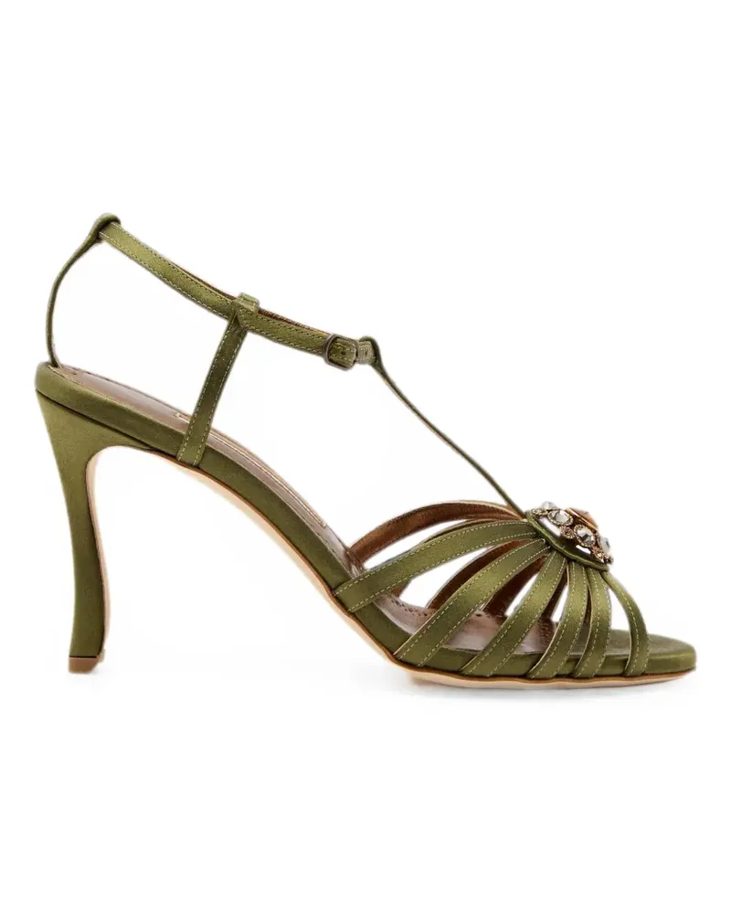 Manolo Blahnik Fulcon Sandalen mit Kristallen - Grün Grün