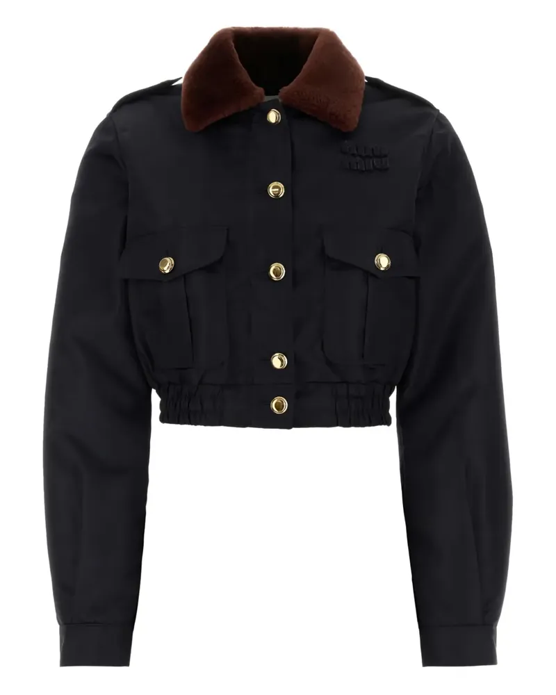 Miu Miu Cropped-Jacke - Blau Blau