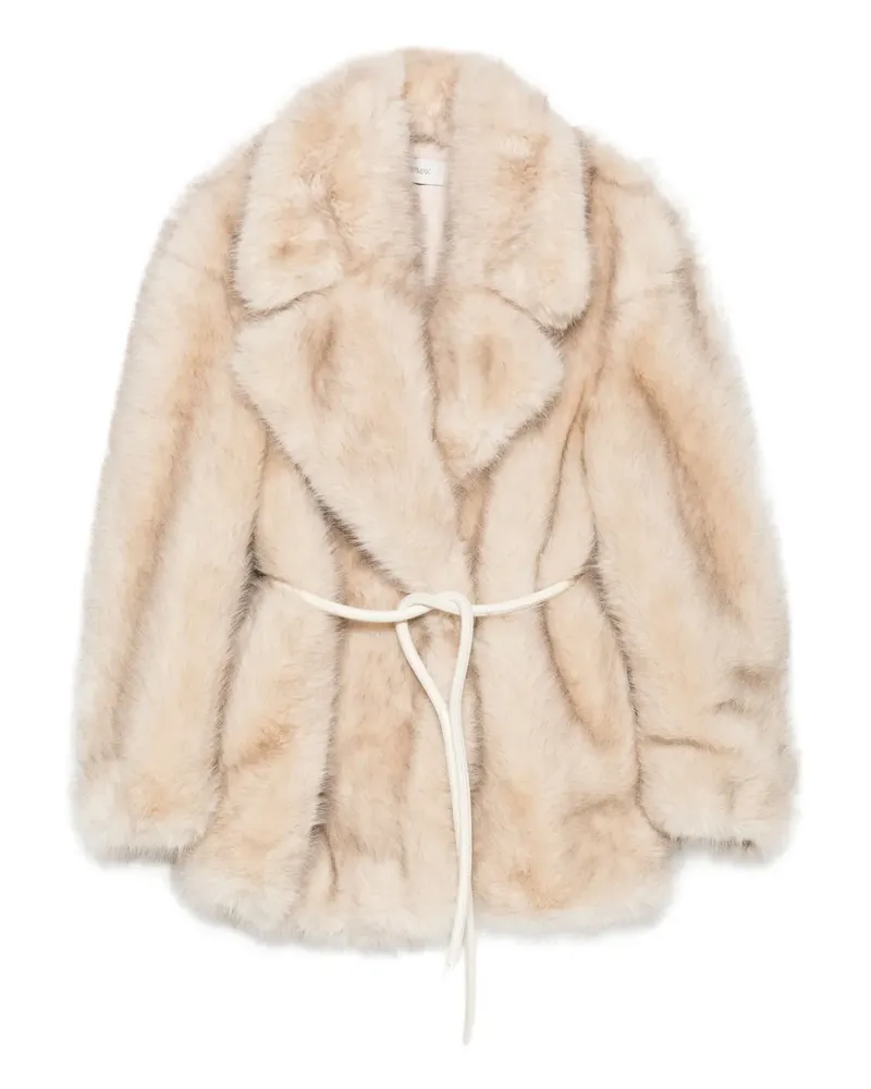 SPORTMAX Rosaria Mantel aus Faux Fur - Nude Nude
