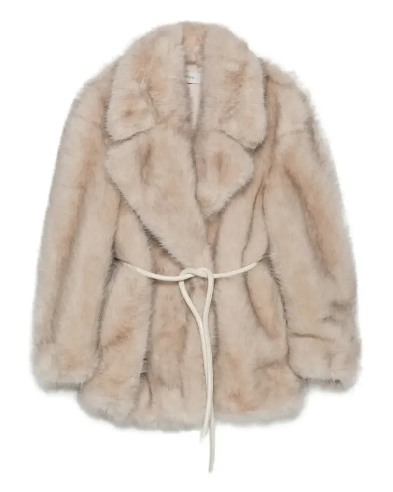 SPORTMAX Rosaria Mantel aus Faux Fur - Nude Nude