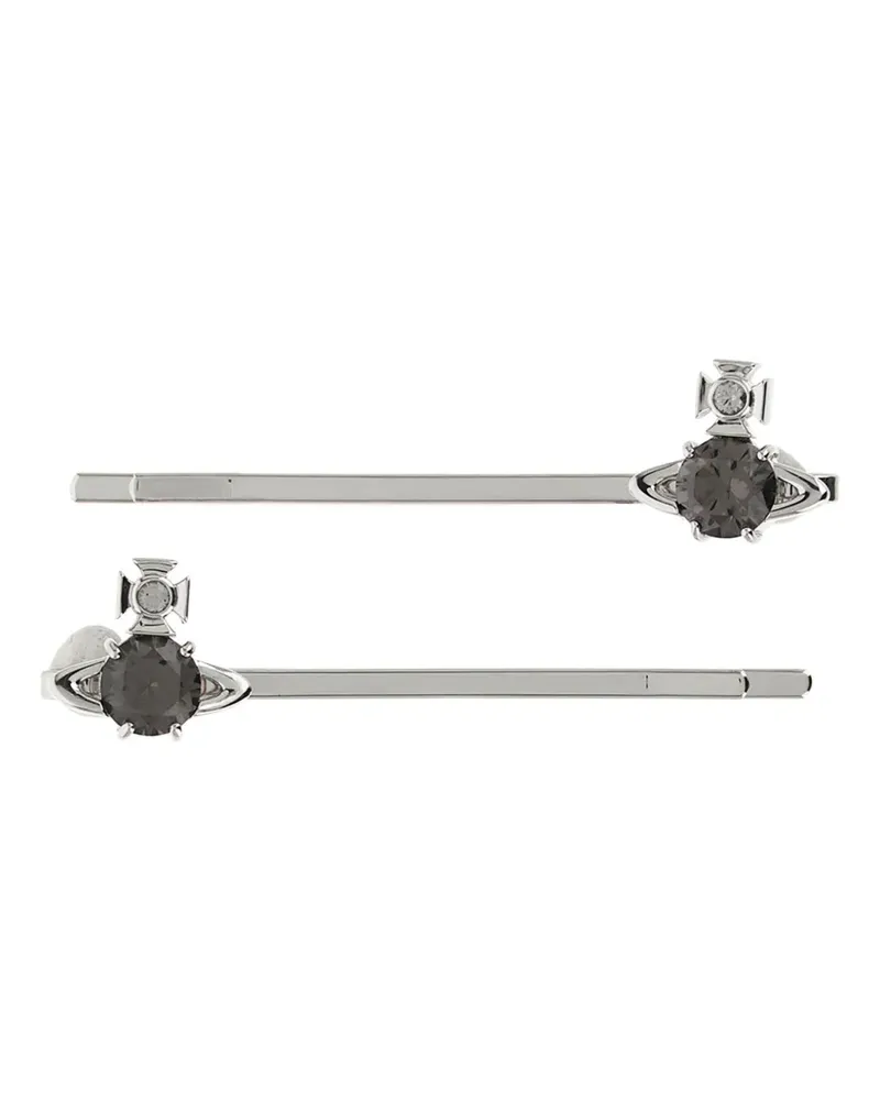 Vivienne Westwood logo-detail brooches - Silber Silber