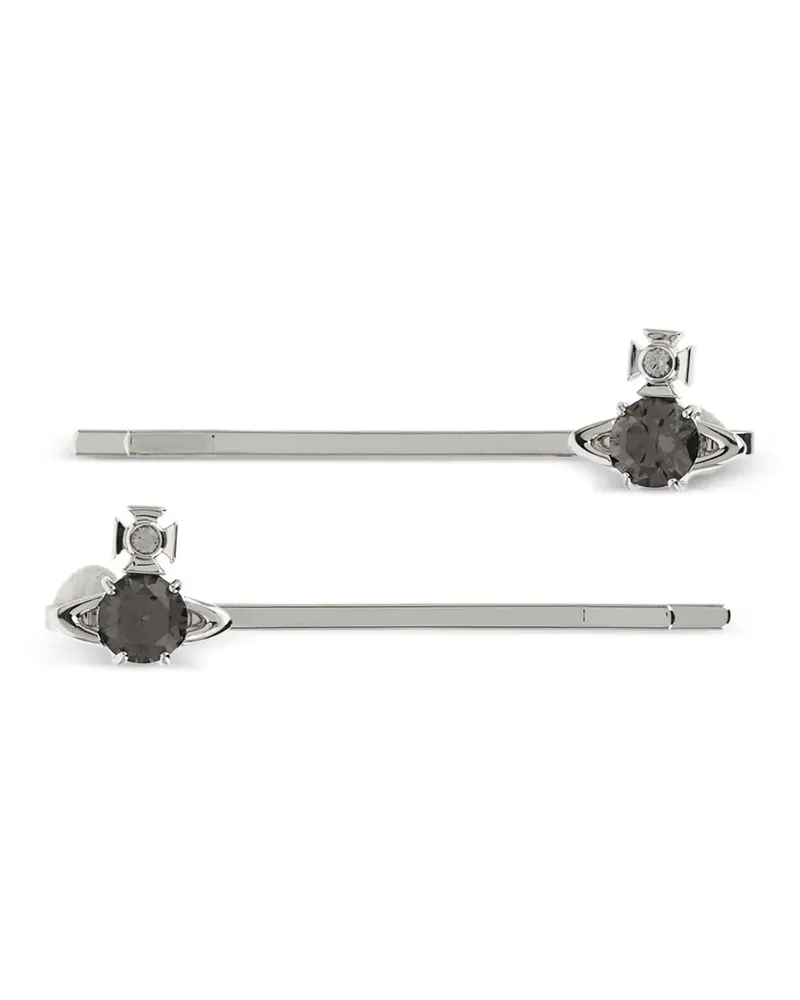 Vivienne Westwood logo-detail brooches - Silber Silber