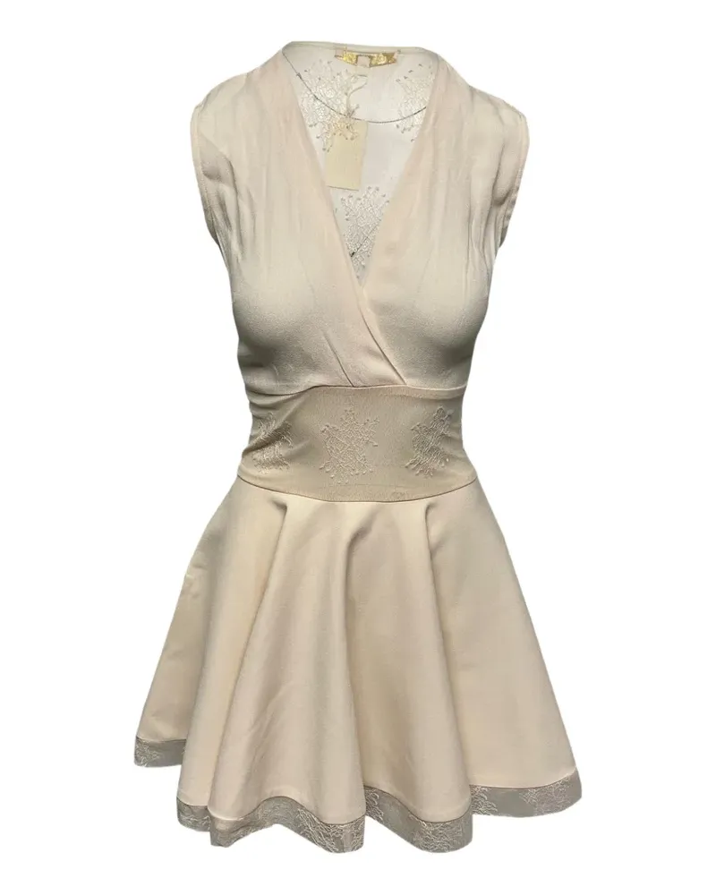 Maje lace V-neck mini dress - Nude Nude