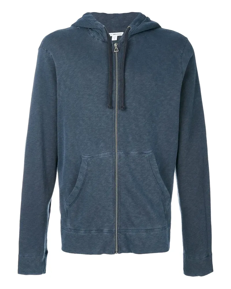 James Perse Kapuzenjacke mit Reißverschluss - Blau Blau