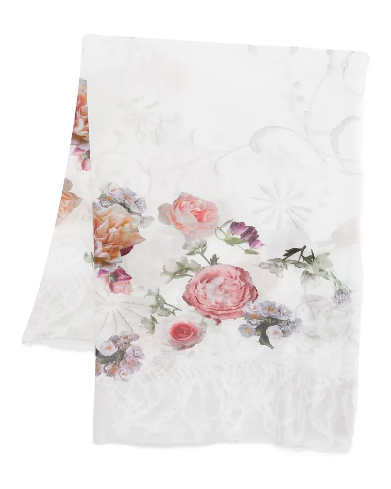 Faliero Sarti Fosca Schal - Weiß Weiß