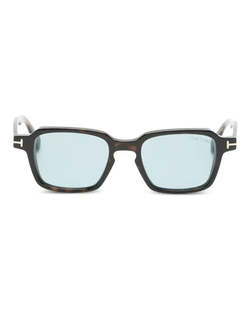 Tom Ford Ezra 02 Sonnenbrille mit eckigem Gestell - Braun Braun