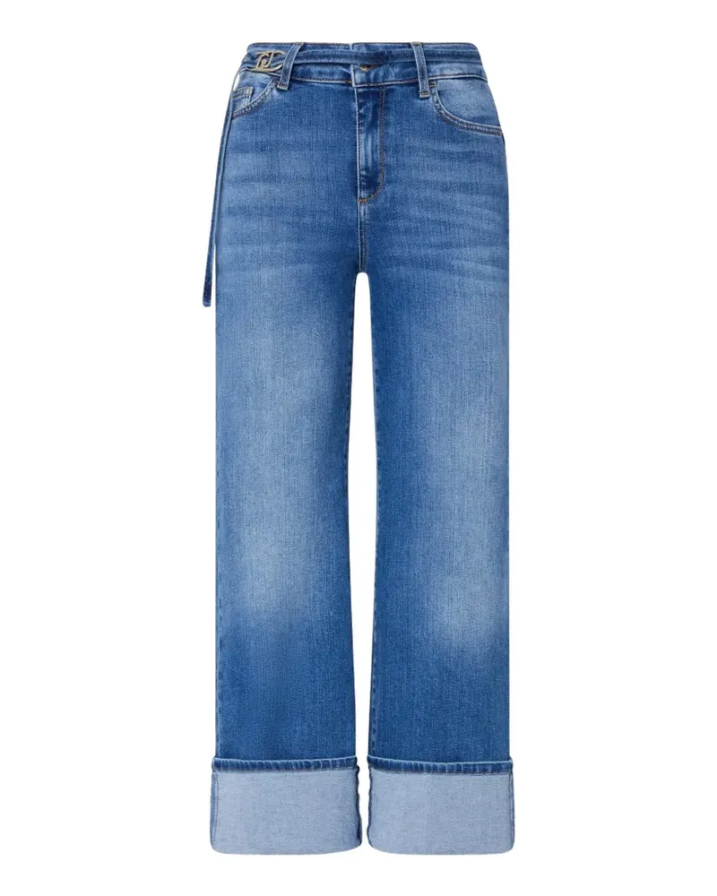 Liu Jo logo-buckle straight jeans - Blau Blau