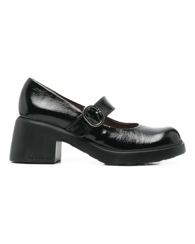 Wonders buckle-fastening leather pumps - Schwarz Schwarz