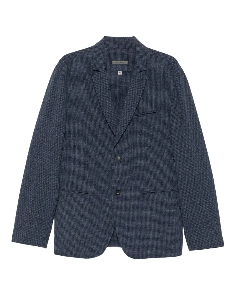 John Varvatos check-pattern notched-lapel jacket - Blau Blau