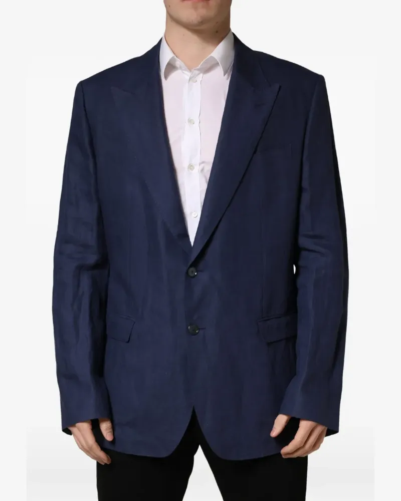 Dolce & Gabbana single-breasted peak-lapel jacket - Blau Blau