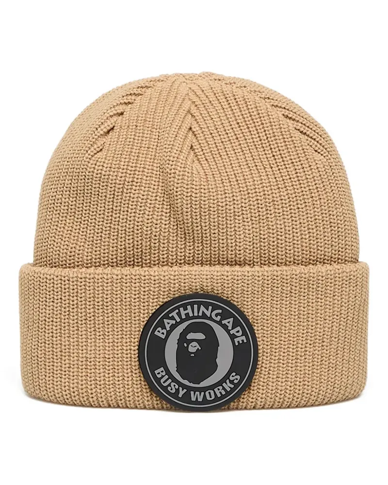 BAPE Busy Work Beanie - Nude Nude
