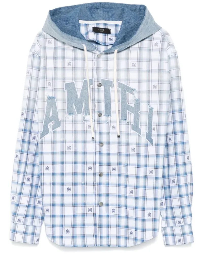 Amiri Hemd mit Logo-Patch - Blau Blau