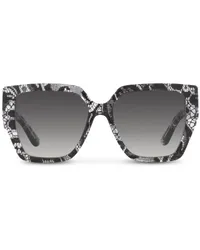 Dolce & Gabbana Eckige Oversized-Sonnenbrille Schwarz