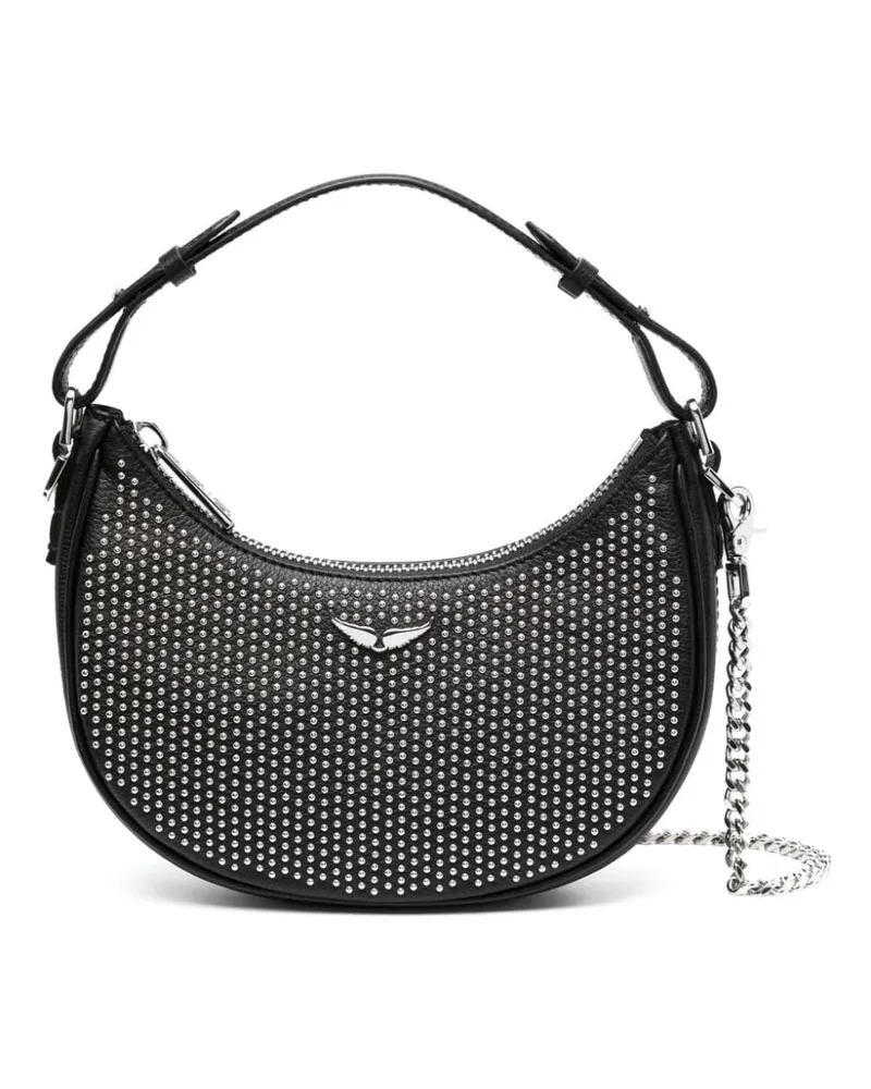Zadig & Voltaire Moonrock Plumetis Schultertasche - Schwarz Schwarz