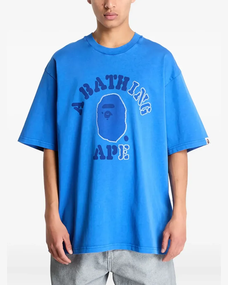 BAPE T-Shirt mit Print - Blau Blau