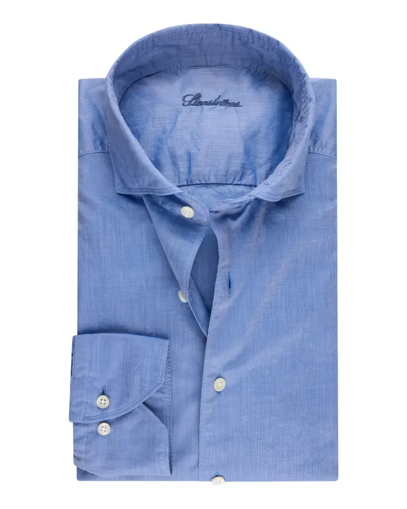 Stenströms cut-away collar poplin shirt - Blau Blau
