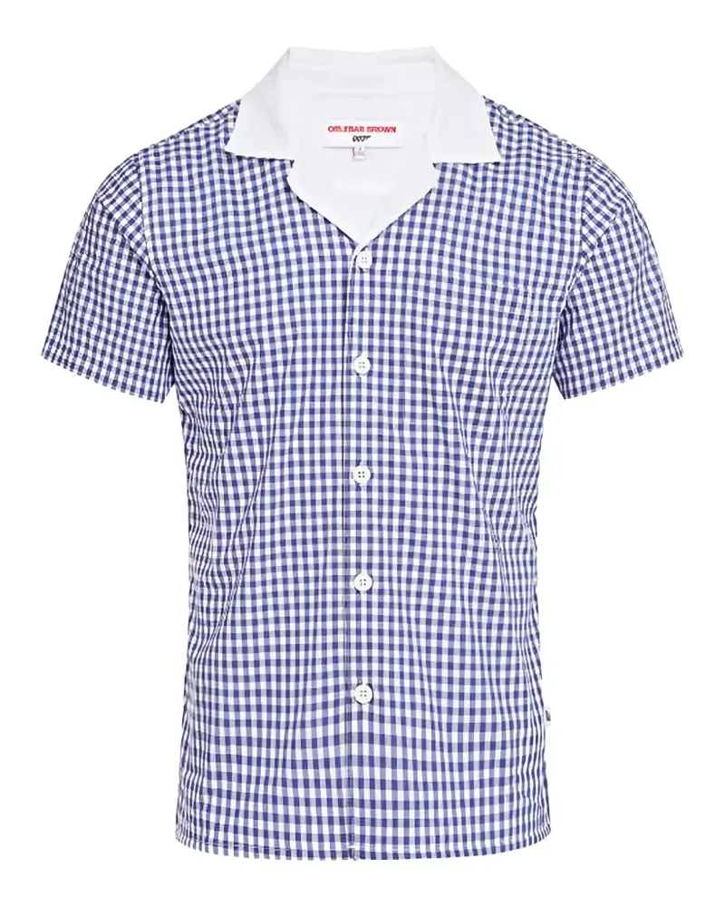 Orlebar Brown Thunderball gingham shirt - Blau Blau