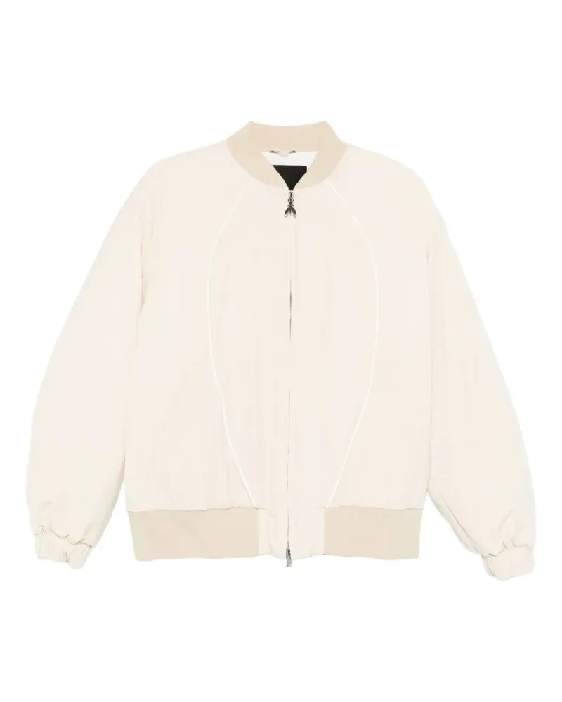 Patrizia Pepe panelled bomber jacket - Nude Nude