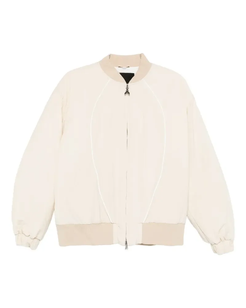 Patrizia Pepe panelled bomber jacket - Nude Nude