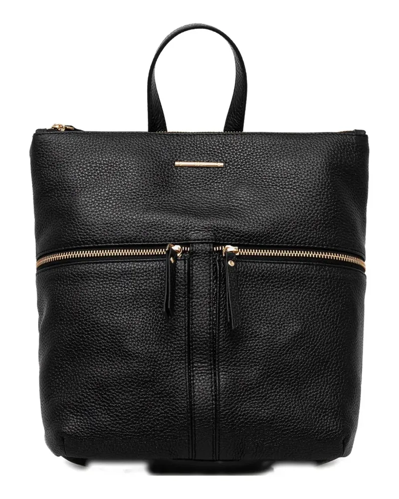 Geox top-zip logo-detail backpack - Schwarz Schwarz