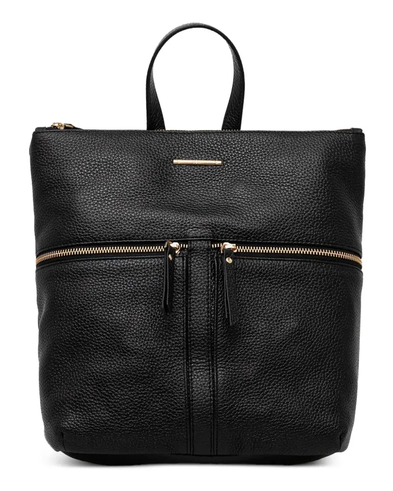 Geox top-zip logo-detail backpack - Schwarz Schwarz