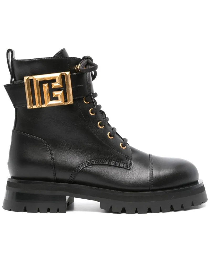 Balmain Stiefeletten mit Schnalle - Schwarz Schwarz