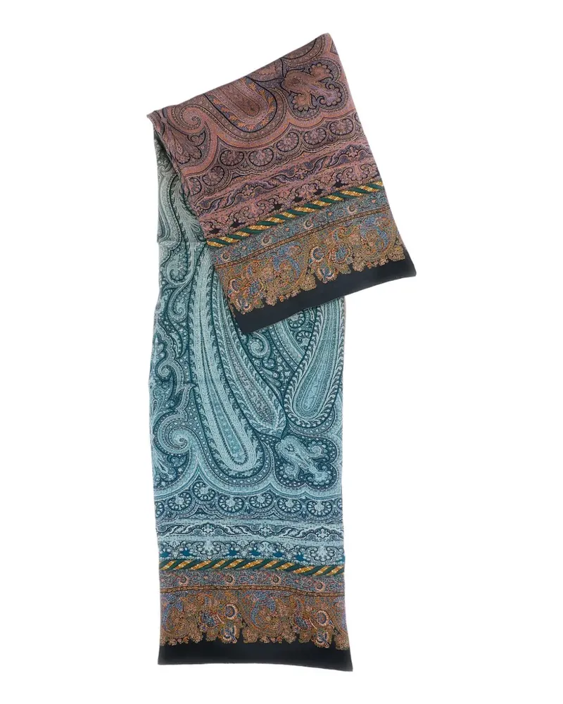 Pierre-Louis Mascia paisley-print patchwork scarf - Blau Blau