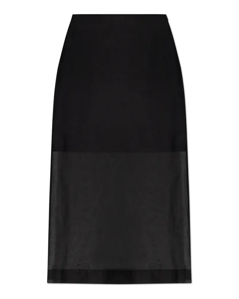 By Malene Birger Esta sheer-panel skirt - Schwarz Schwarz