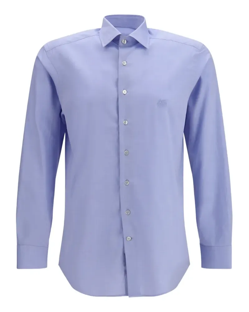 Etro Roma logo-embroidered shirt - Blau Blau