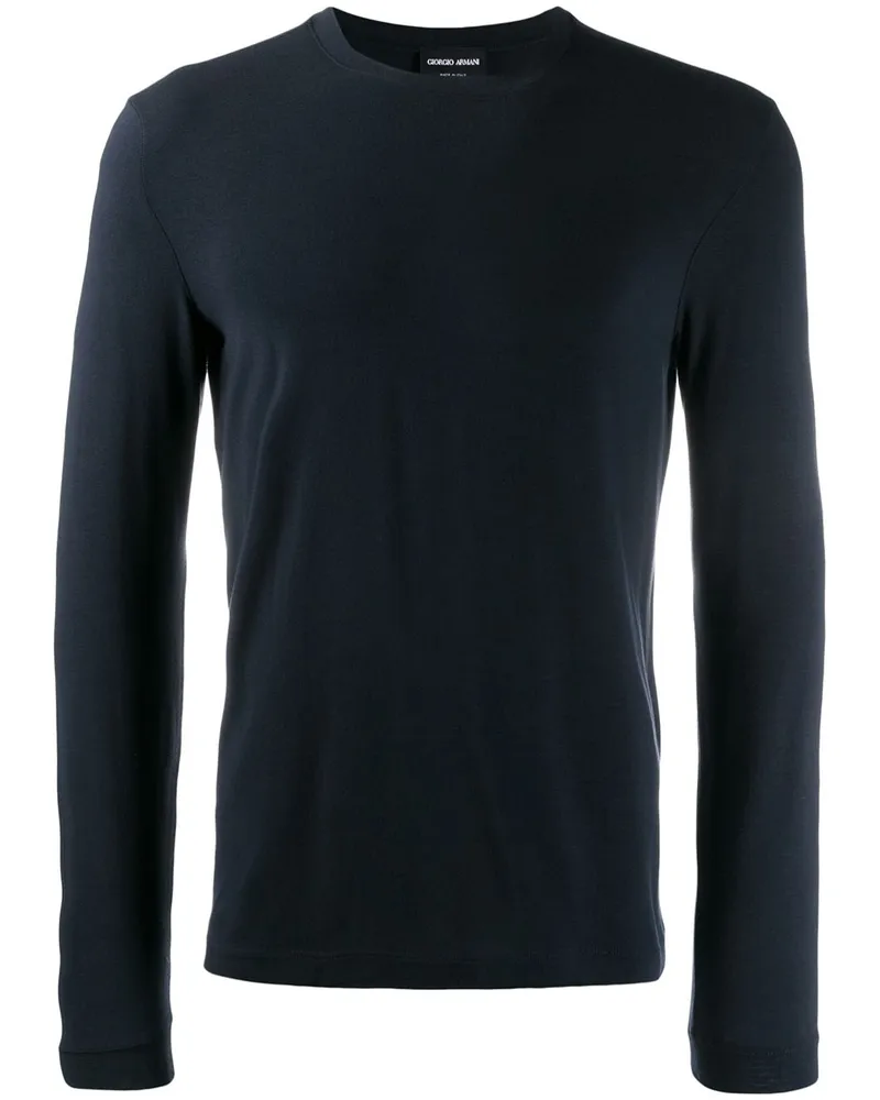 Giorgio Armani Jersey-Sweatshirt - Blau Blau