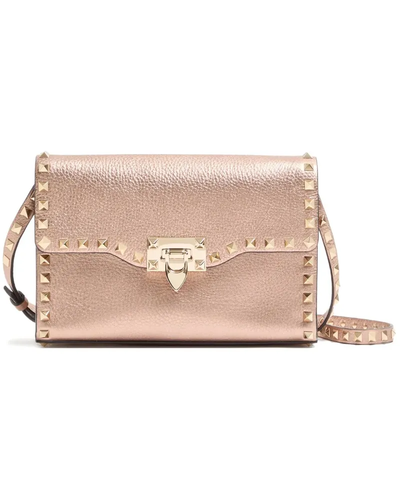 Valentino Garavani Rockstud leather shoulder bag - Rosa Rosa