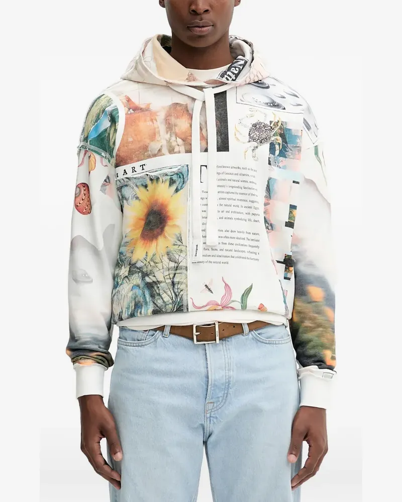 Desigual Sunflower Hoodie - Weiß Weiß